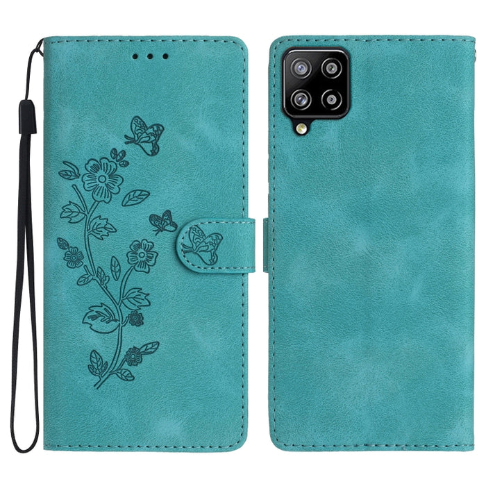 Flower Butterfly Embossing Pattern Leather Phone Case, For Samsung Galaxy S23 5G, For Samsung Galaxy A14 5G, For Samsung Galaxy A04, For Samsung Galaxy A04s, For Samsung Galaxy S20 FE, For Samsung Galaxy M53, For Samsung Galaxy M23                     ...