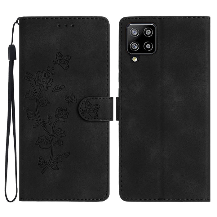 Flower Butterfly Embossing Pattern Leather Phone Case, For Samsung Galaxy S23 5G, For Samsung Galaxy A14 5G, For Samsung Galaxy A04, For Samsung Galaxy A04s, For Samsung Galaxy S20 FE, For Samsung Galaxy M53, For Samsung Galaxy M23                     ...
