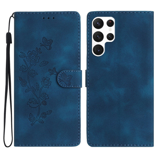 Flower Butterfly Embossing Pattern Leather Phone Case, For Samsung Galaxy S24 Ultra 5G, For Samsung Galaxy A25 5G, For Samsung Galaxy A15, For Samsung Galaxy A35 5G, For Samsung Galaxy A23 5G, For Samsung Galaxy A05, For Samsung Galaxy A04 Core        ...
