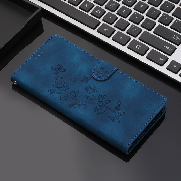 Flower Butterfly Embossing Pattern Leather Phone Case, For Samsung Galaxy S24+ 5G, For Samsung Galaxy S24 5G, For Samsung Galaxy A05s, For Samsung Galaxy A34 5G, For Samsung Galaxy A54 5G, For Samsung Galaxy A23e / A23s, For Samsung Galaxy A04e��������...