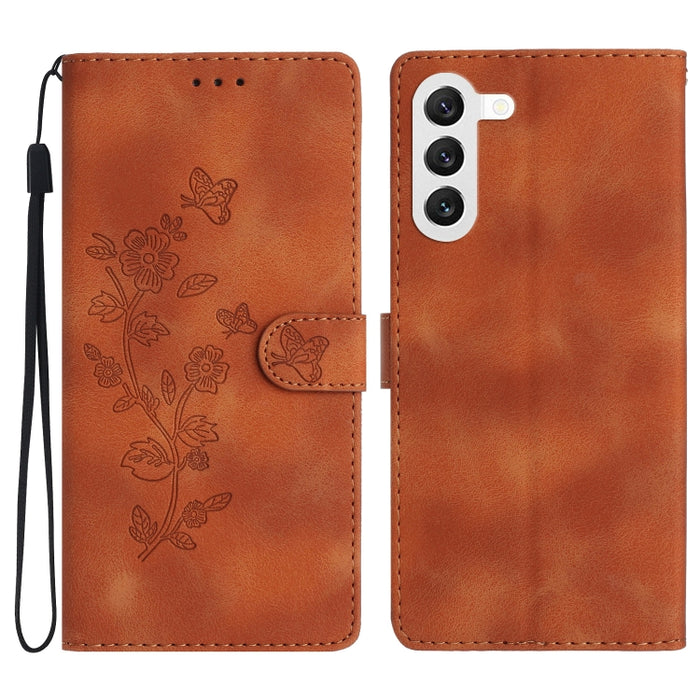 Flower Butterfly Embossing Pattern Leather Phone Case, For Samsung Galaxy S24+ 5G, For Samsung Galaxy S24 5G, For Samsung Galaxy A05s, For Samsung Galaxy A34 5G, For Samsung Galaxy A54 5G, For Samsung Galaxy A23e / A23s, For Samsung Galaxy A04e��������...