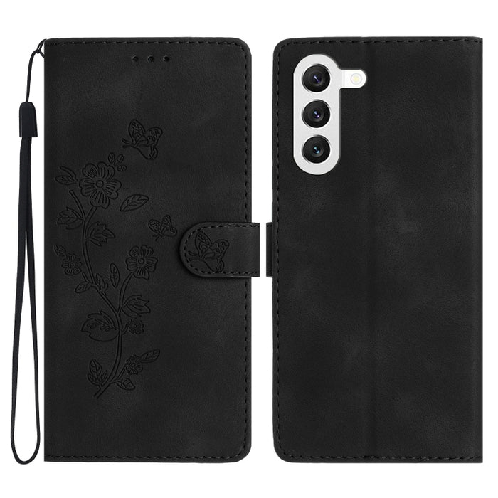 Flower Butterfly Embossing Pattern Leather Phone Case, For Samsung Galaxy S24+ 5G, For Samsung Galaxy S24 5G, For Samsung Galaxy A05s, For Samsung Galaxy A34 5G, For Samsung Galaxy A54 5G, For Samsung Galaxy A23e / A23s, For Samsung Galaxy A04e��������...