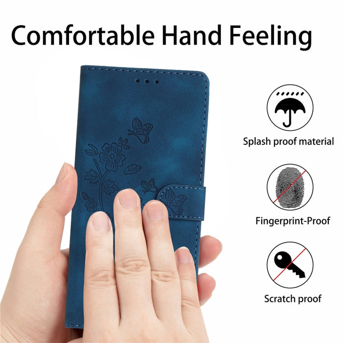 Flower Butterfly Embossing Pattern Leather Phone Case, For Samsung Galaxy A35 5G, For Samsung Galaxy A23 5G, For Samsung Galaxy S24 Ultra 5G, For Samsung Galaxy A25 5G, For Samsung Galaxy A15, For Samsung Galaxy S23 FE 5G, For Samsung Galaxy A05�������...