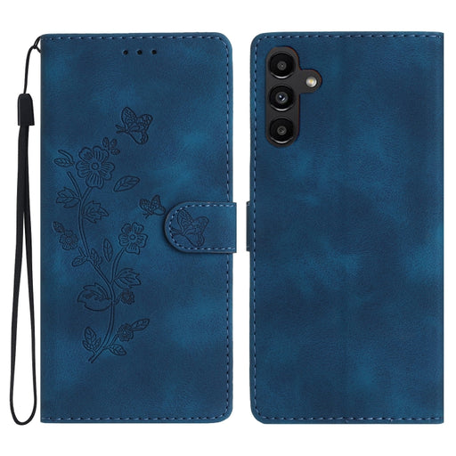 Flower Butterfly Embossing Pattern Leather Phone Case, For Samsung Galaxy A35 5G, For Samsung Galaxy A23 5G, For Samsung Galaxy S24 Ultra 5G, For Samsung Galaxy A25 5G, For Samsung Galaxy A15, For Samsung Galaxy S23 FE 5G, For Samsung Galaxy A05�������...