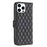 For iPhone 16 Pro Diamond Lattice Wallet Flip Leather Phone Case(Black)