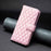For iPhone 16 Diamond Lattice Wallet Flip Leather Phone Case(Pink)