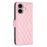 For iPhone 16 Plus Diamond Lattice Wallet Flip Leather Phone Case(Pink)