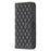 For iPhone 16 Plus Diamond Lattice Wallet Flip Leather Phone Case(Black)