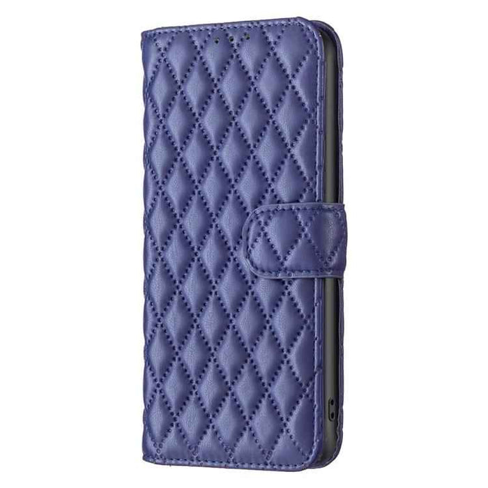 For iPhone 17 Diamond Lattice Wallet Flip Leather Phone Case(Blue)