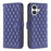 For iPhone 17 Diamond Lattice Wallet Flip Leather Phone Case(Blue)