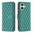For iPhone 17 Diamond Lattice Wallet Flip Leather Phone Case(Green)
