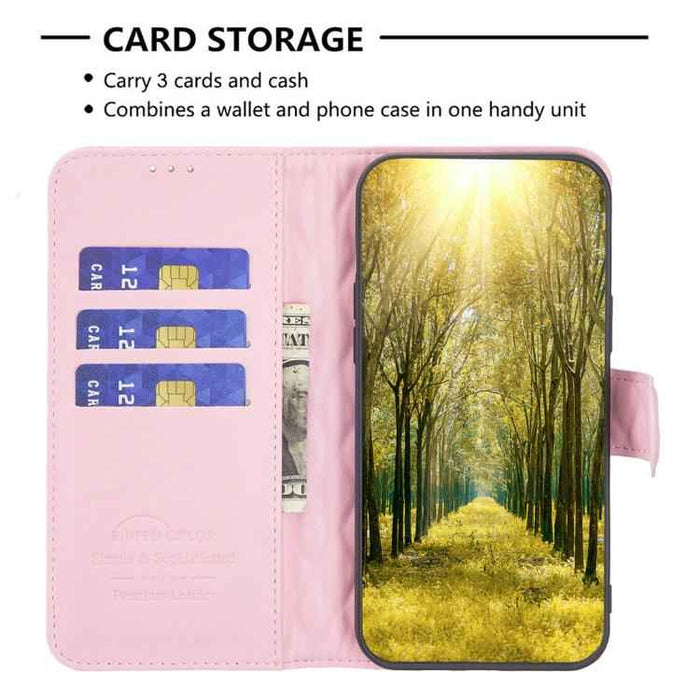 For iPhone 17 Diamond Lattice Wallet Flip Leather Phone Case(Pink)