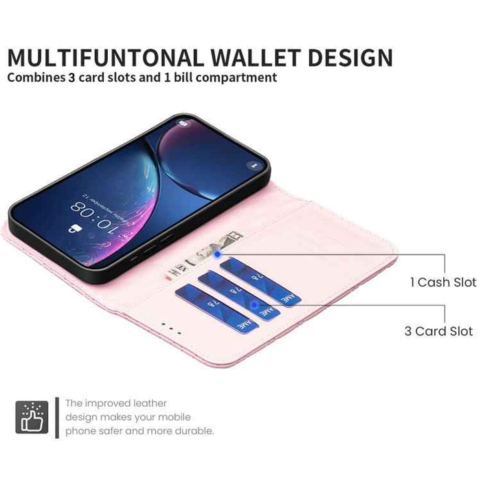 For iPhone 17 Diamond Lattice Wallet Flip Leather Phone Case(Pink)
