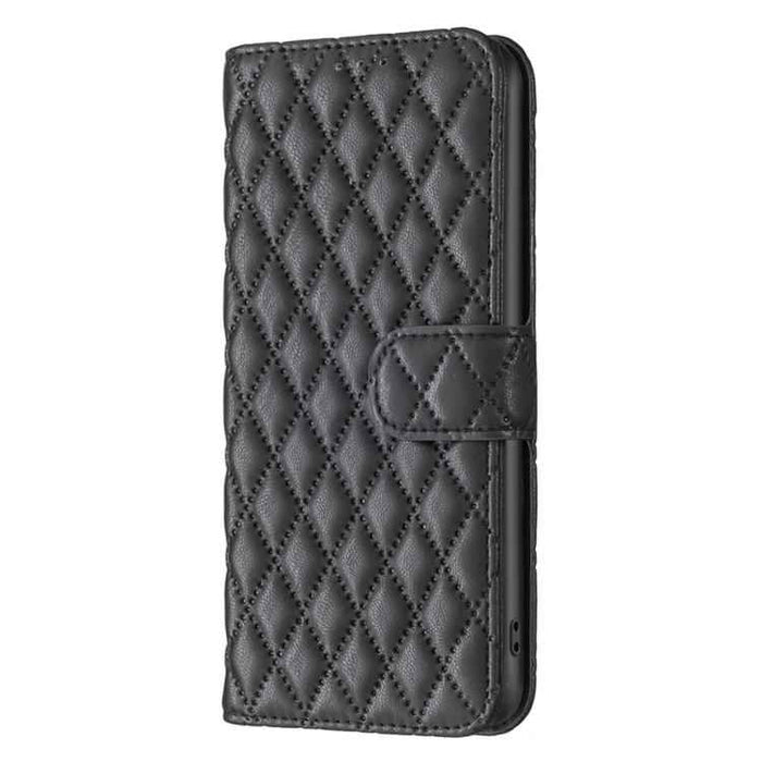 For iPhone 17 Diamond Lattice Wallet Flip Leather Phone Case(Black)