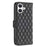 For iPhone 17 Diamond Lattice Wallet Flip Leather Phone Case(Black)