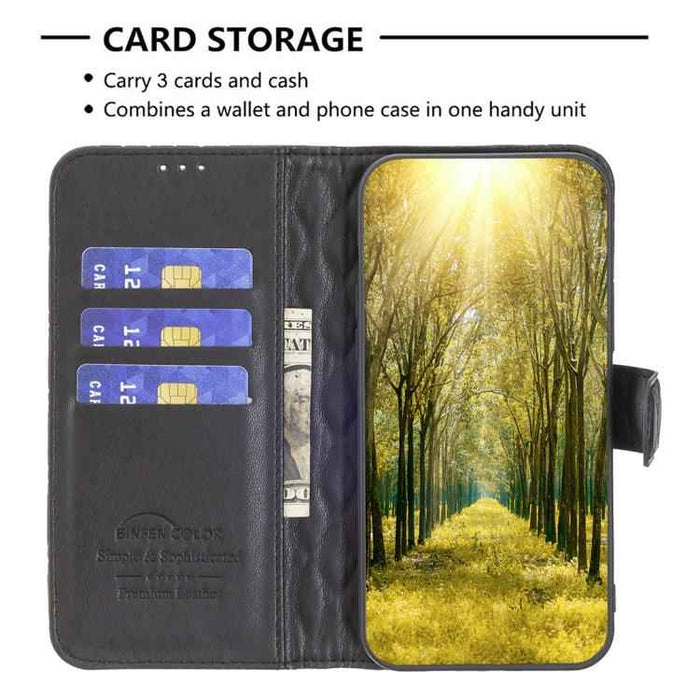For iPhone 17 Diamond Lattice Wallet Flip Leather Phone Case(Black)
