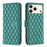 For iPhone 17 Pro Diamond Lattice Wallet Flip Leather Phone Case(Green)