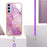 Electroplating Marble Dual-side IMD Phone Case with Lanyard