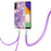 Electroplating Marble Dual-side IMD Phone Case with Lanyard