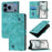 For iPhone 17 Pro Max Skin-feel Embossed Leather Phone Case(Green)