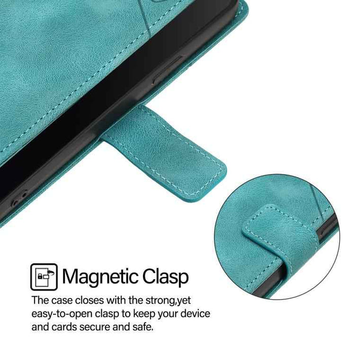 For iPhone 17 Pro Max Skin-feel Embossed Leather Phone Case(Green)