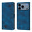 For iPhone 17 Pro Max Skin-feel Embossed Leather Phone Case(Blue)