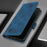 For iPhone 17 Pro Max Skin-feel Embossed Leather Phone Case(Blue)