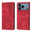 For iPhone 17 Pro Max Skin-feel Embossed Leather Phone Case(Red)