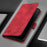 For iPhone 17 Pro Max Skin-feel Embossed Leather Phone Case(Red)