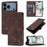 For iPhone 17 Pro Max Skin-feel Embossed Leather Phone Case(Brown)