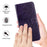 For iPhone 17 Pro Embossed Butterfly Leather Phone Case(Dark Purple)