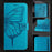For iPhone 17 Pro Embossed Butterfly Leather Phone Case(Blue)