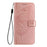 For iPhone 17 Pro Embossed Butterfly Leather Phone Case(Rose Gold)