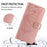 For iPhone 17 Pro Embossed Butterfly Leather Phone Case(Rose Gold)