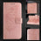 For iPhone 17 Pro Embossed Butterfly Leather Phone Case(Rose Gold)