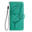 For iPhone 17 Pro Embossed Butterfly Leather Phone Case(Green)