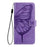 For iPhone 17 Pro Embossed Butterfly Leather Phone Case(Light Purple)