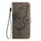 For iPhone 17 Pro Embossed Butterfly Leather Phone Case(Grey)