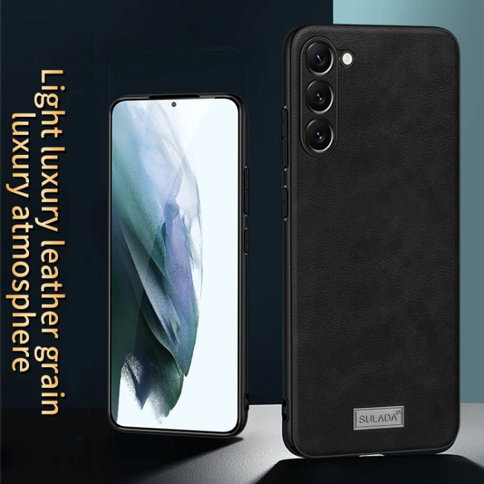 SULADA Shockproof TPU Hybrid Handmade Leather Phone Case, For Samsung Galaxy S23 5G