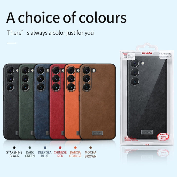 SULADA Shockproof TPU Hybrid Handmade Leather Phone Case, For Samsung Galaxy S23 5G