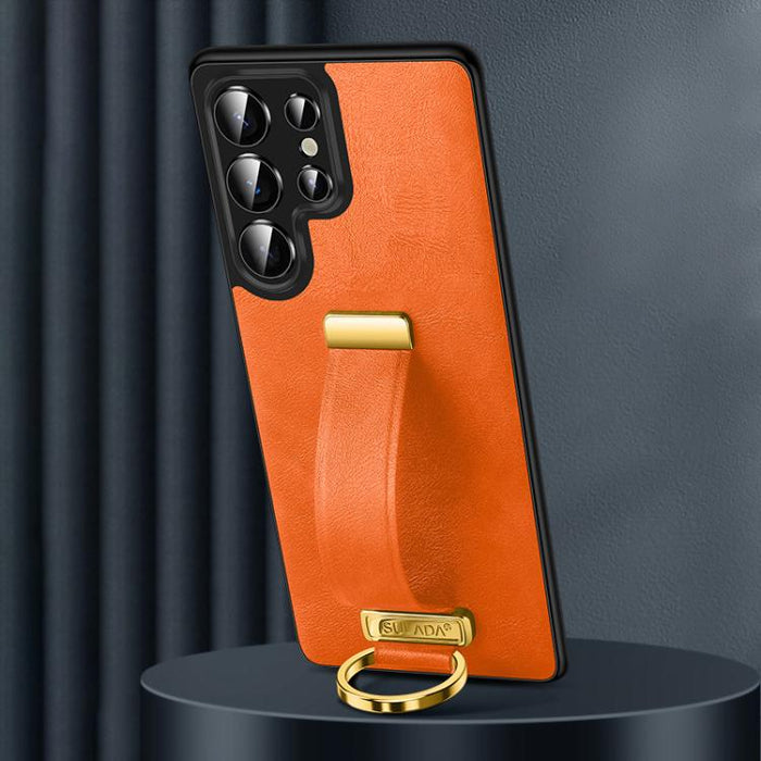 SULADA PC Hybrid Leather Texture Skin Feel Shockproof Phone Case