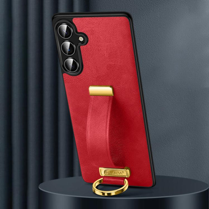 SULADA PC Hybrid Leather Texture Skin Feel Shockproof Phone Case