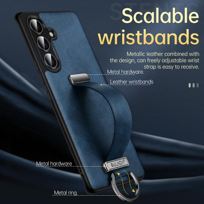 SULADA PC Hybrid Leather Texture Skin Feel Shockproof Phone Case