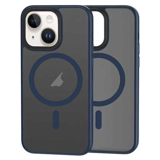 For iPhone 15 Brilliant Series MagSafe Micro-frosted Anti-fingerprint PC Phone Case(Dark Blue)