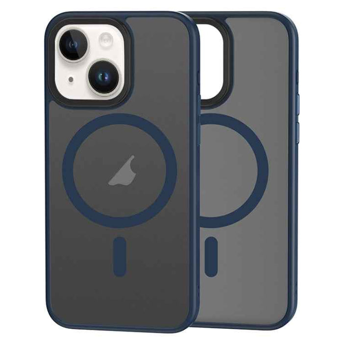 For iPhone 15 Brilliant Series MagSafe Micro-frosted Anti-fingerprint PC Phone Case(Dark Blue)