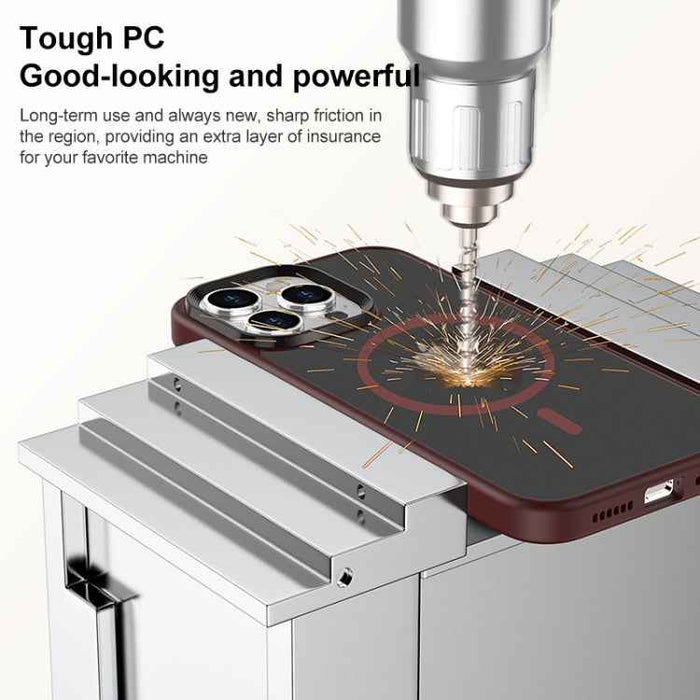 For iPhone 15 Brilliant Series MagSafe Micro-frosted Anti-fingerprint PC Phone Case(Purplish Red)