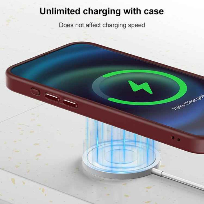 For iPhone 15 Brilliant Series MagSafe Micro-frosted Anti-fingerprint PC Phone Case(Purplish Red)