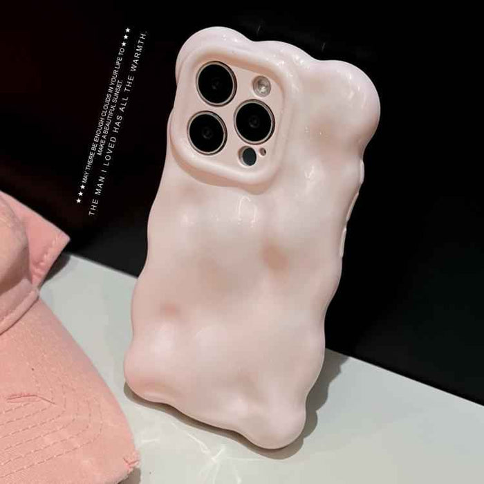 For iPhone 15 Wave Bubbles TPU Phone Case(Baby Pink)