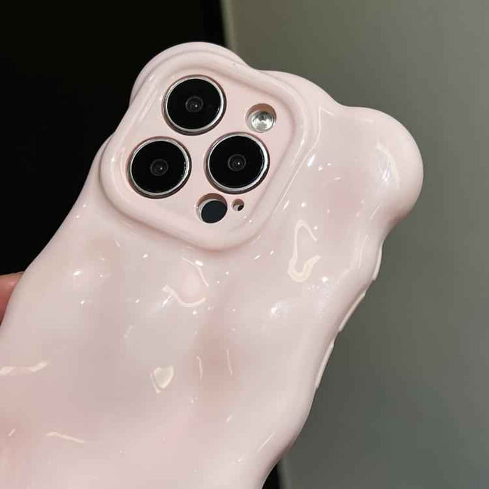 For iPhone 15 Wave Bubbles TPU Phone Case(Baby Pink)