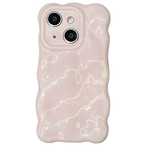 For iPhone 15 Wave Bubbles TPU Phone Case(Baby Pink)